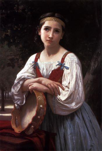 350px william adolphe bouguereau 1825 1905 gypsy girl with a basque drum 1868