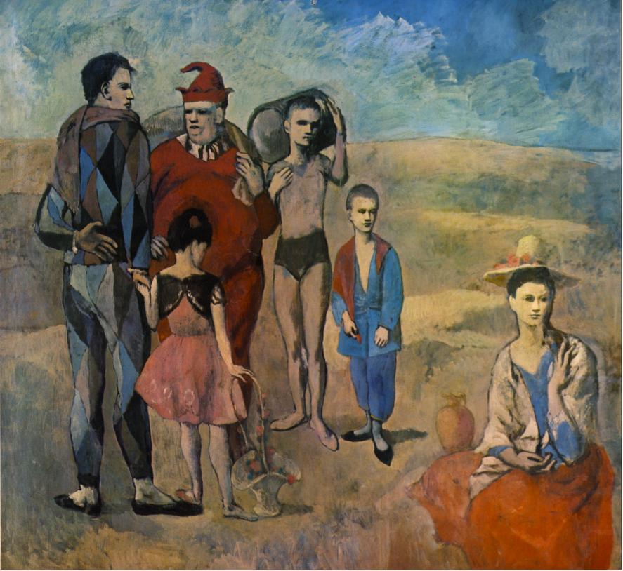 La famille de saltimbanques les bateleurs paris 1905 huile toile 213x230 cm national gallery of art washington