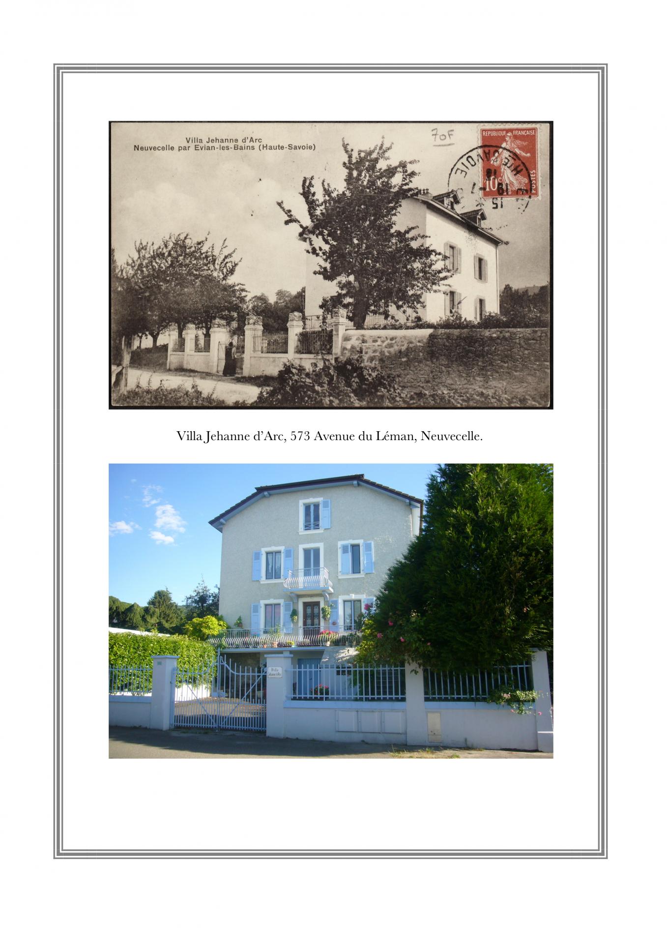 Villa Jehanne d'Arc, 573 avenue du Léman, Neuvecelle
