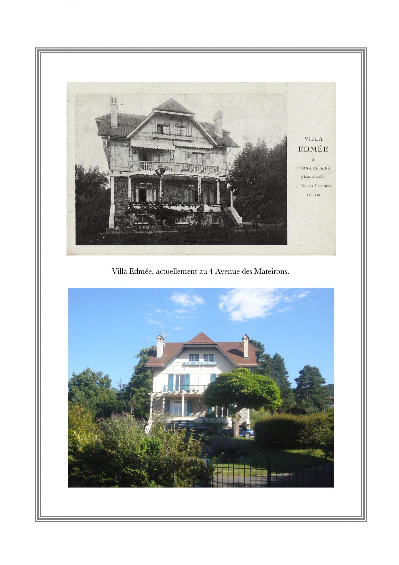 Villa Edmée, 4 avenues des Mateirons