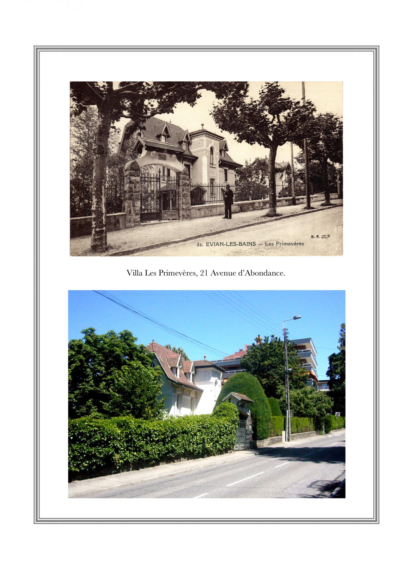 Villas évianaises : passé / présent